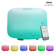 Load image into Gallery viewer, 300ML to 500ML Cool Mist Air Humidifier and Essential Oil Ultrasonic Diffuser with LED Lamp and Remote