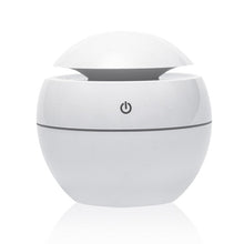 Load image into Gallery viewer, Mini USB Ultrasonic Essential Oil Diffuser, Air Humidifier, Wood Grain, 7 LED Light, For Home Aromatherapy