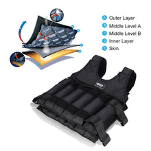 Load image into Gallery viewer, 20Kg 50Kg Loading Adjustable Weighted Vest - Exercise Training Weight Jacket Workout
