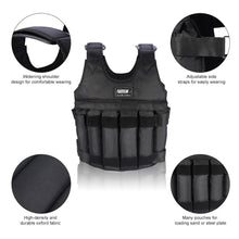 Load image into Gallery viewer, 20Kg 50Kg Loading Adjustable Weighted Vest - Exercise Training Weight Jacket Workout
