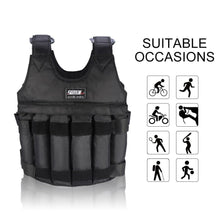 Load image into Gallery viewer, 20Kg 50Kg Loading Adjustable Weighted Vest - Exercise Training Weight Jacket Workout
