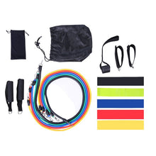 Load image into Gallery viewer, 17Pcs/Set Latex Loop Tube Resistance Bands with Gym Door Anchor, Ankle Straps and Bag
